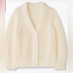 Cozy Cream Knit Cardigan Sweater in Combed Cotton 2T